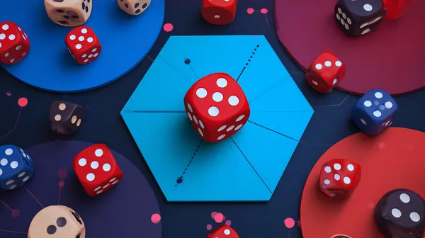 A woman smiling while playing online games on her laptop, surrounded by neon casino elements, showcasing SPINARA’s diverse game collection.